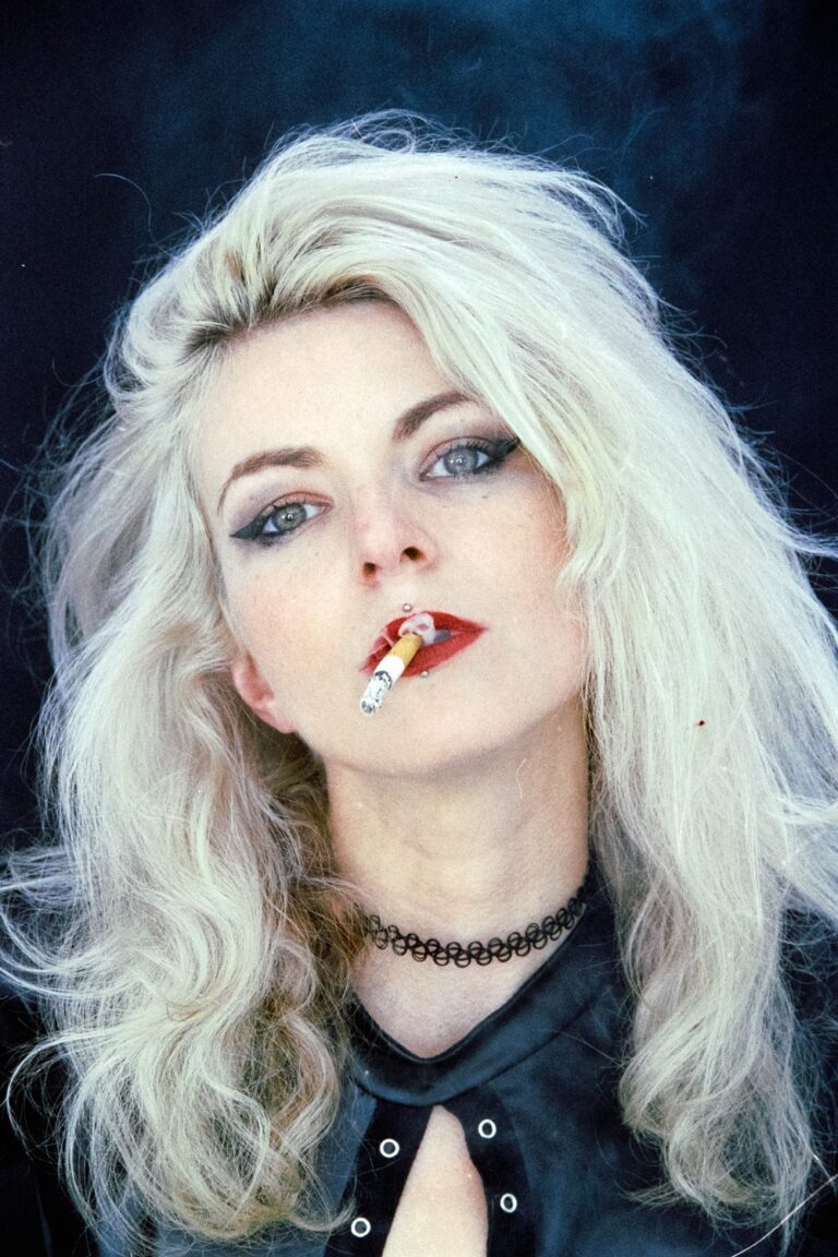 Goddess Ges Blond hair Smoking Portrait